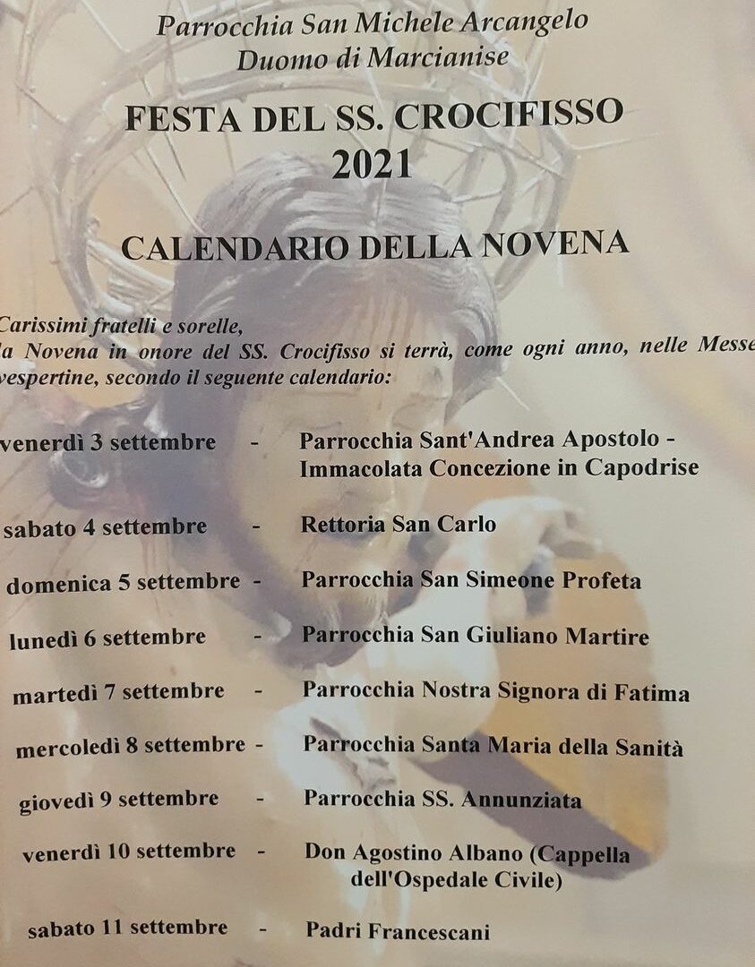 Marcianise Ecco Il Calendario Della Novena In Onore Del Miracoloso